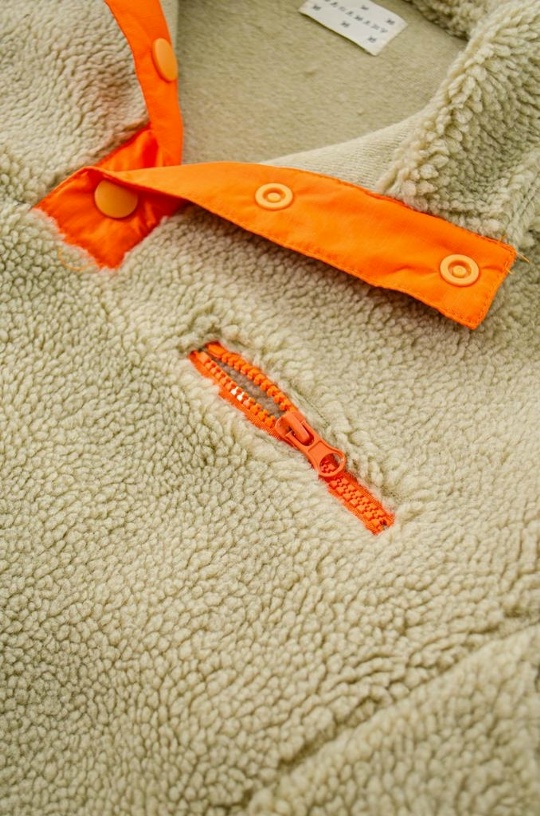 Толстовка MAGAMAEV Turbofleece Button Mustard/Orange