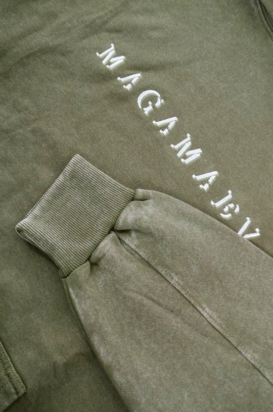 Толстовка MAGAMAEV Script Hoodie Green/Washed