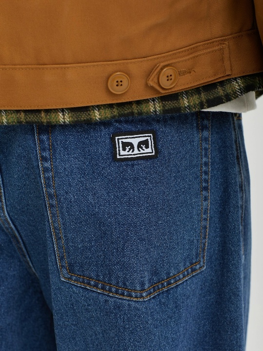 Джинсы OBEY Bigwig Baggy Denim Stone Wash Indigo