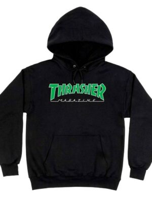 Толстовка THRASHER Outlined Hood Black/Green