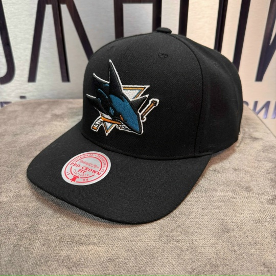 Кепка MITCHELL & NESS Team Ground 2.0 PRO Snapback San Jose Sharks Black