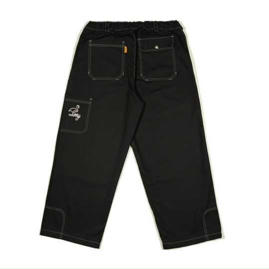 Брюки LARRY PANTS One Pocket Wide fit Black (Pink Stiches)