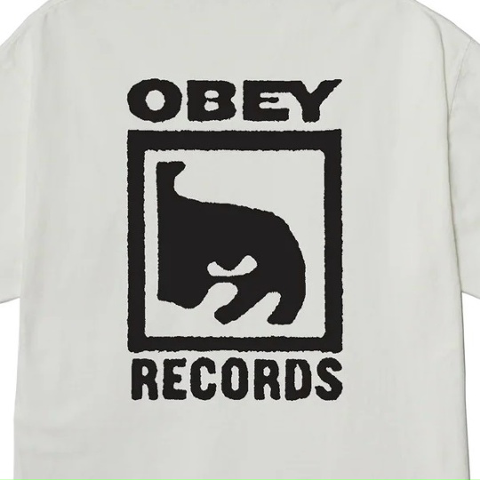 Футболка OBEY Obey Records Icon Pigment Vintage White
