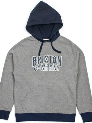Толстовка BRIXTON Bailey Hooded Fleece Heather Grey/Navy