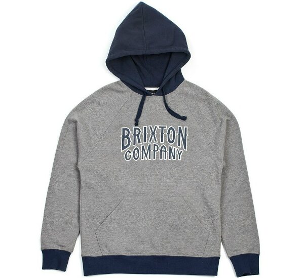 Толстовка BRIXTON Bailey Hooded Fleece Heather Grey/Navy