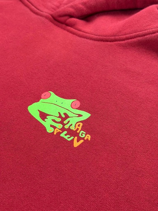 Толстовка MAGAMAEV Froggo Hoodie Red/Wash