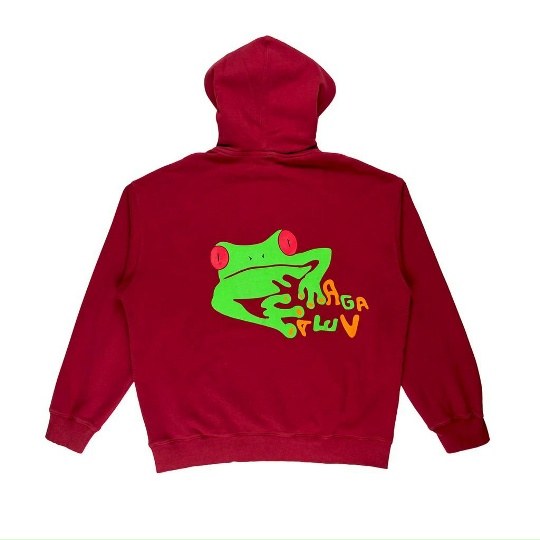 Толстовка MAGAMAEV Froggo Hoodie Red/Wash