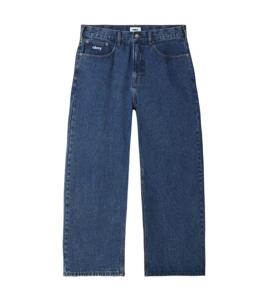 Джинсы OBEY Bigwig Baggy Denim Stone Wash Indigo