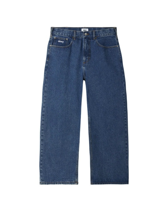 Джинсы OBEY Bigwig Baggy Denim Stone Wash Indigo
