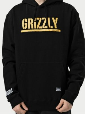 Толстовка GRIZZLY OG STAMP HOODIE BLACK/ORANGE