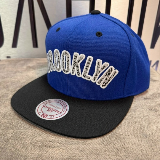 Кепка MITCHELL & NESS Sport Blue Team Wordmark Snapback Brooklyn Nets