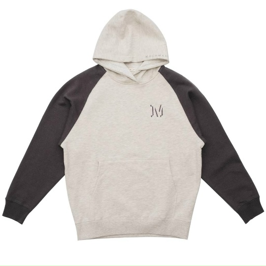 Толстовка MAGAMAEV Script Hoodie Heather/Black