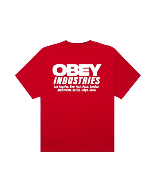 Футболка OBEY Obey Industries Pigment Fiery Red