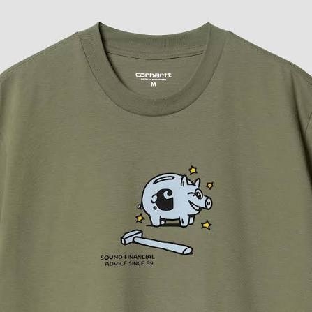 Футболка CARHARTT WIP S/S Piggybank T-Shirt Dollar Green