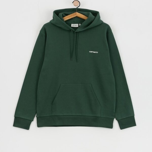 Толстовка CARHARTT WIP Hooded Script Embroidery Sweat Treehouse/White