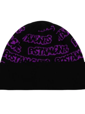 Шапка POSTAMENTS Вордз Black/Violet